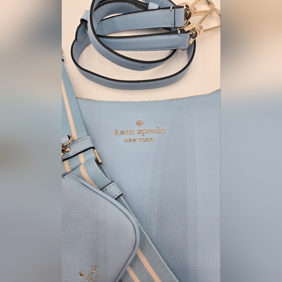 #124 NWT - Kate Spade Rosie Leather Shoulder Bag (Celeste Blue) - Picture 16 of 16